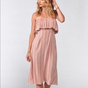 Flynn skye Fiona midi dress in Toste cheeks small